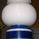 Pair of duck blue and white opaline lamps