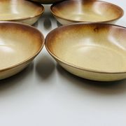 Lot 7 Assiettes Creuses en Grès Flammé 1970