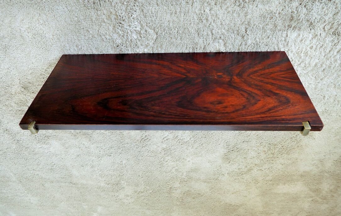 Brass and rosewood cloakroom coat rack