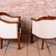 Biedermeier Seating Set in Walnut and Ebony, Austria, 1820s, Set of 3