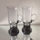 Wedgwood crystal set of 2 irish coffee glasses in smoke grey