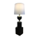 Philippe Barbier, Beautiful lamp to lay in black marble and chrome metal