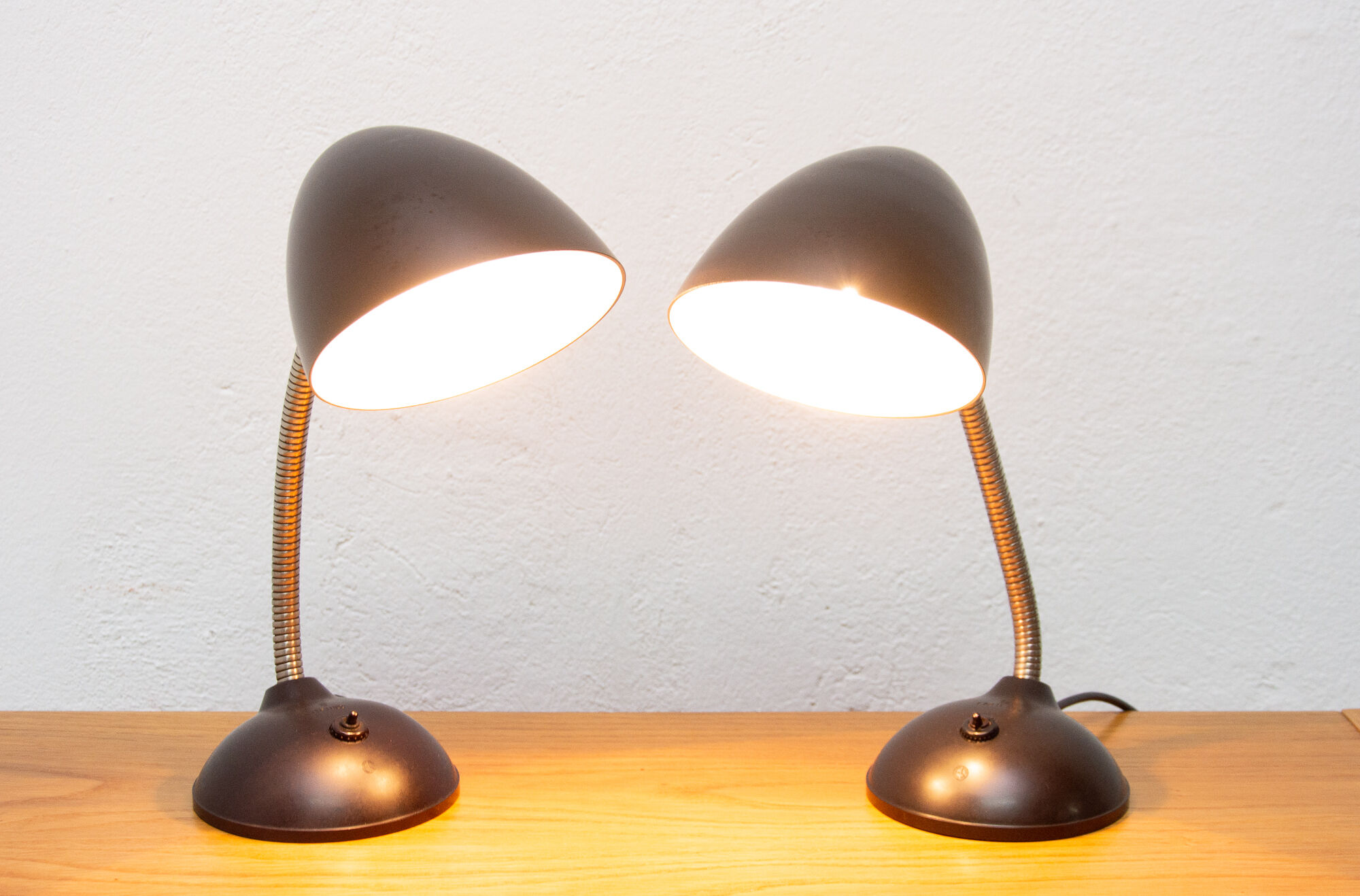 Pair of mid century table lamps by Eric Kirkman Cole for Elektrosvit, 1940