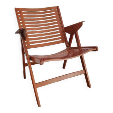 Fauteuil pliant REX DU DÉSIGNER Niko KRALJ 1950'S Pieds compas