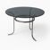 Vintage Round Table Chrome Legs Smoked Glass Top