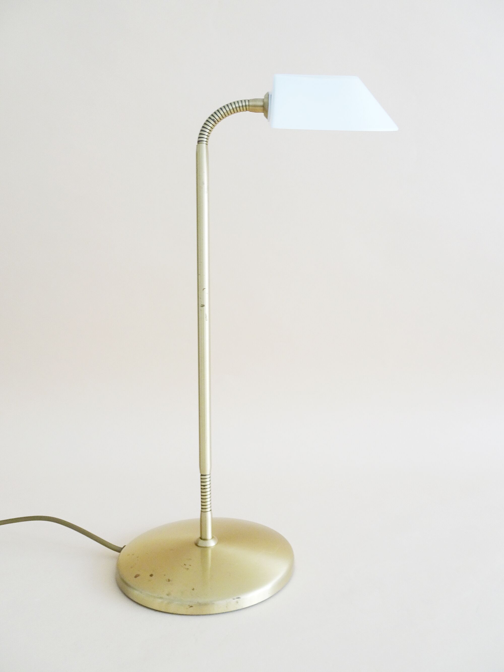 Table lamp by Bankamp Leuchten made of brass and frosted glass