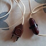 Brutalist style wooden lamp