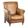 Armchair made of cowhide leather with a characterful English look