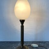 Opaline egg lamp on column base