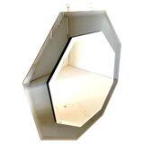 Miroir octogonal vintage en verre biseauté, Italie années 60