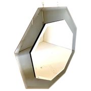 Vintage octagonal mirror in beveled glass, Italy 1960 's