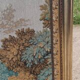 135x 137 cm Vintage framed wall tapestry gobelin horses