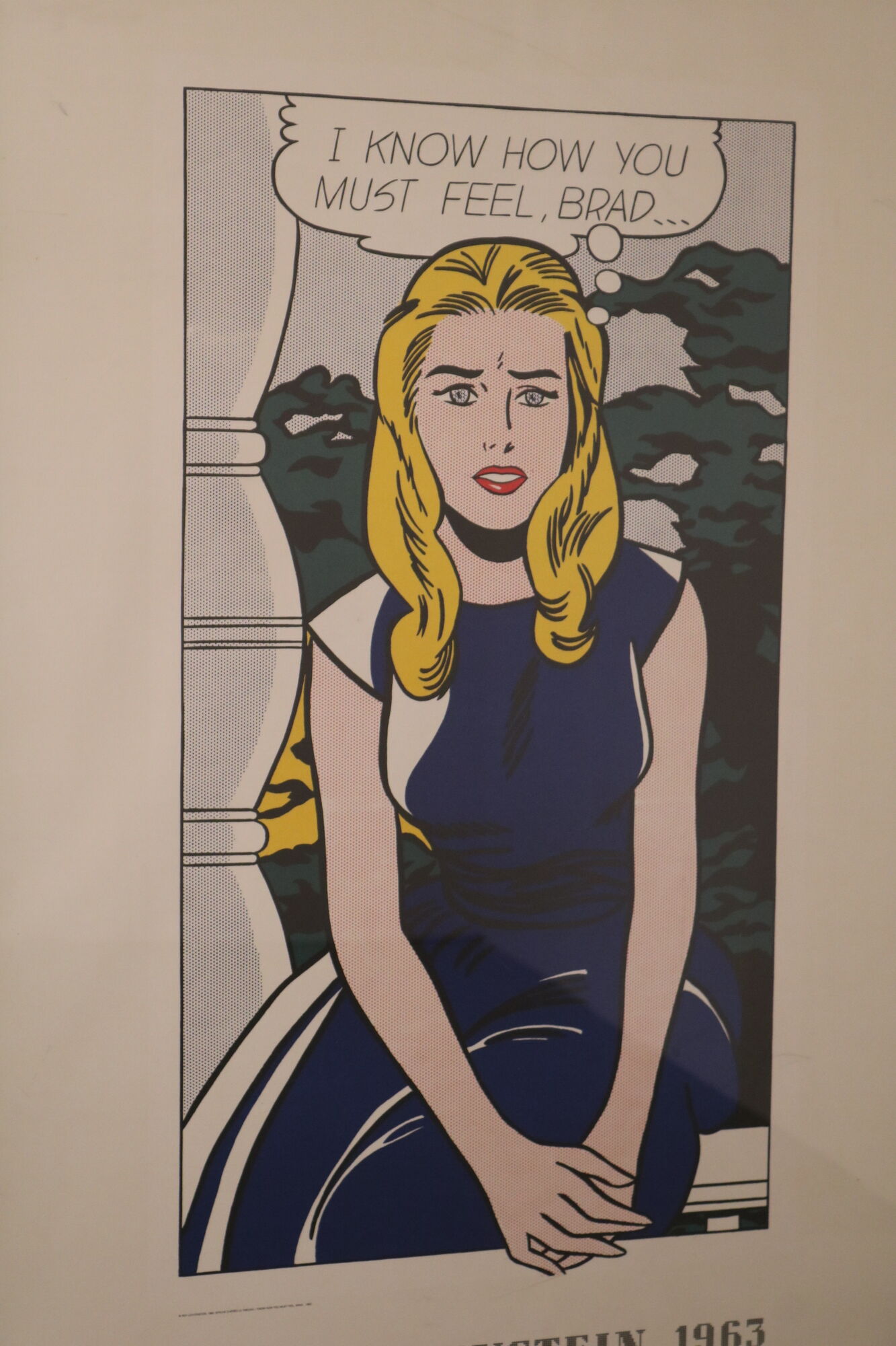1980s Roy Lichtenstein museum poster, designed for the Ludwing Museum in Germany