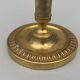 Pair of miniature candle holders in bronze dore restoration period nineteenth