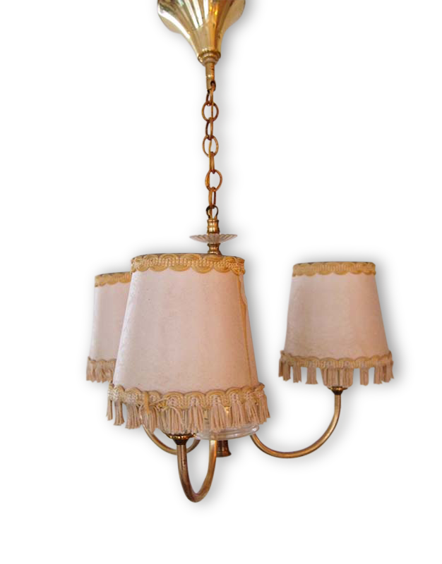 Lustre en laiton 3 abats jours