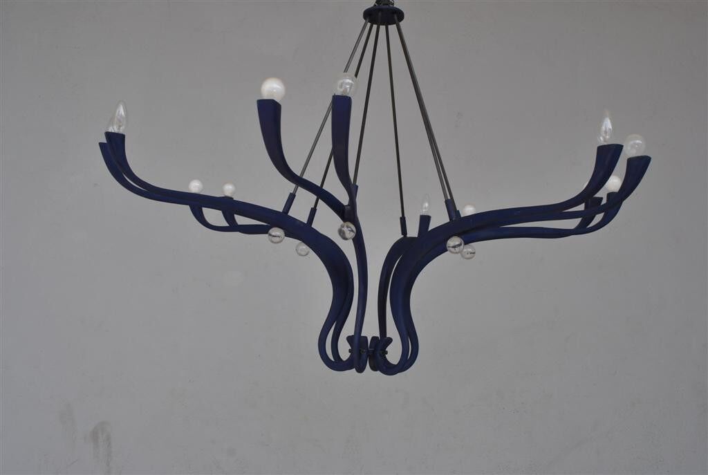 Vintage 1990s design to 12 lights chandelier