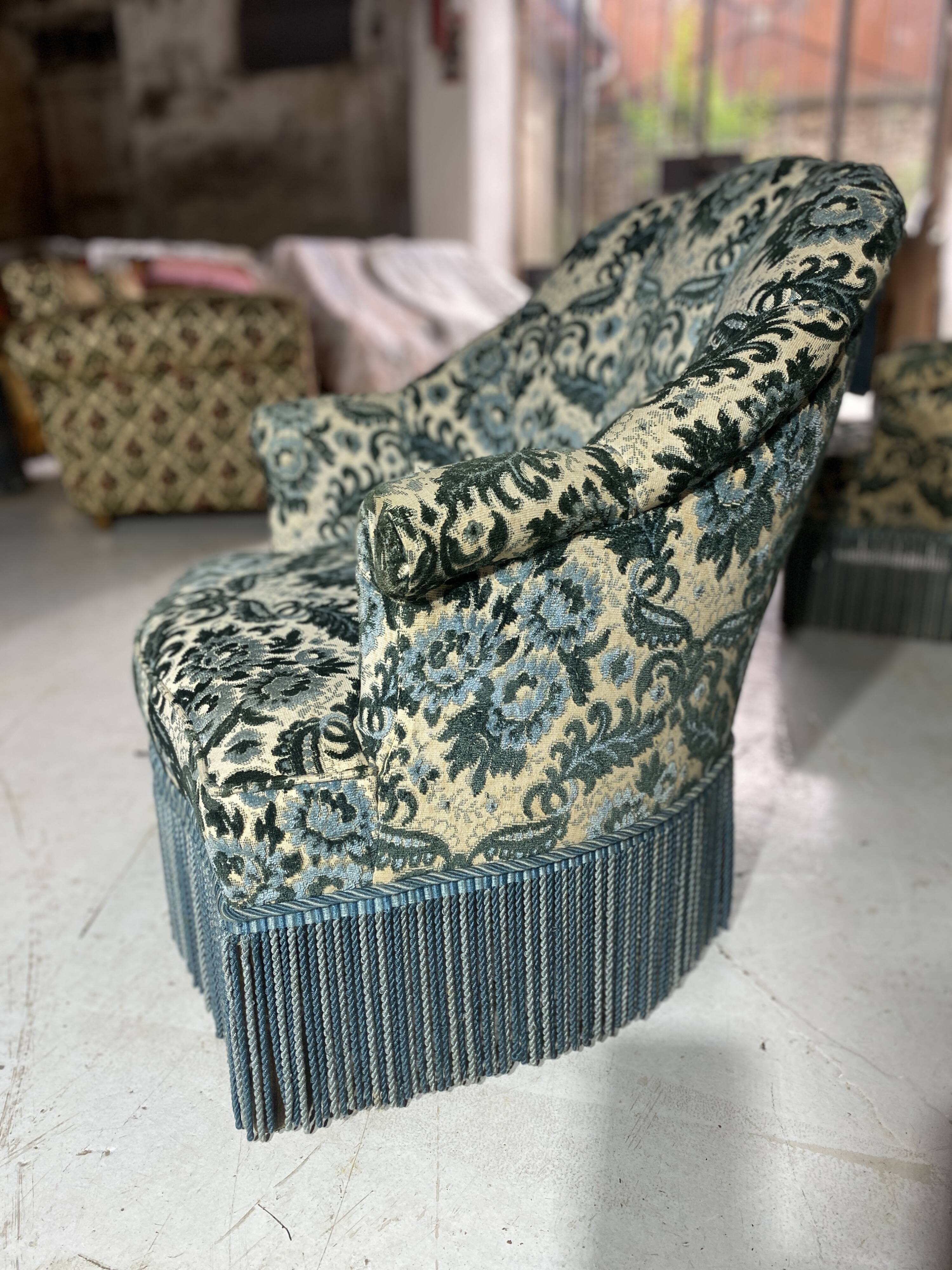 Pair of toad armchairs