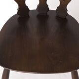 Vintage Ercol Chair Model 375 – England 1960s – Elm Wood – Original Label