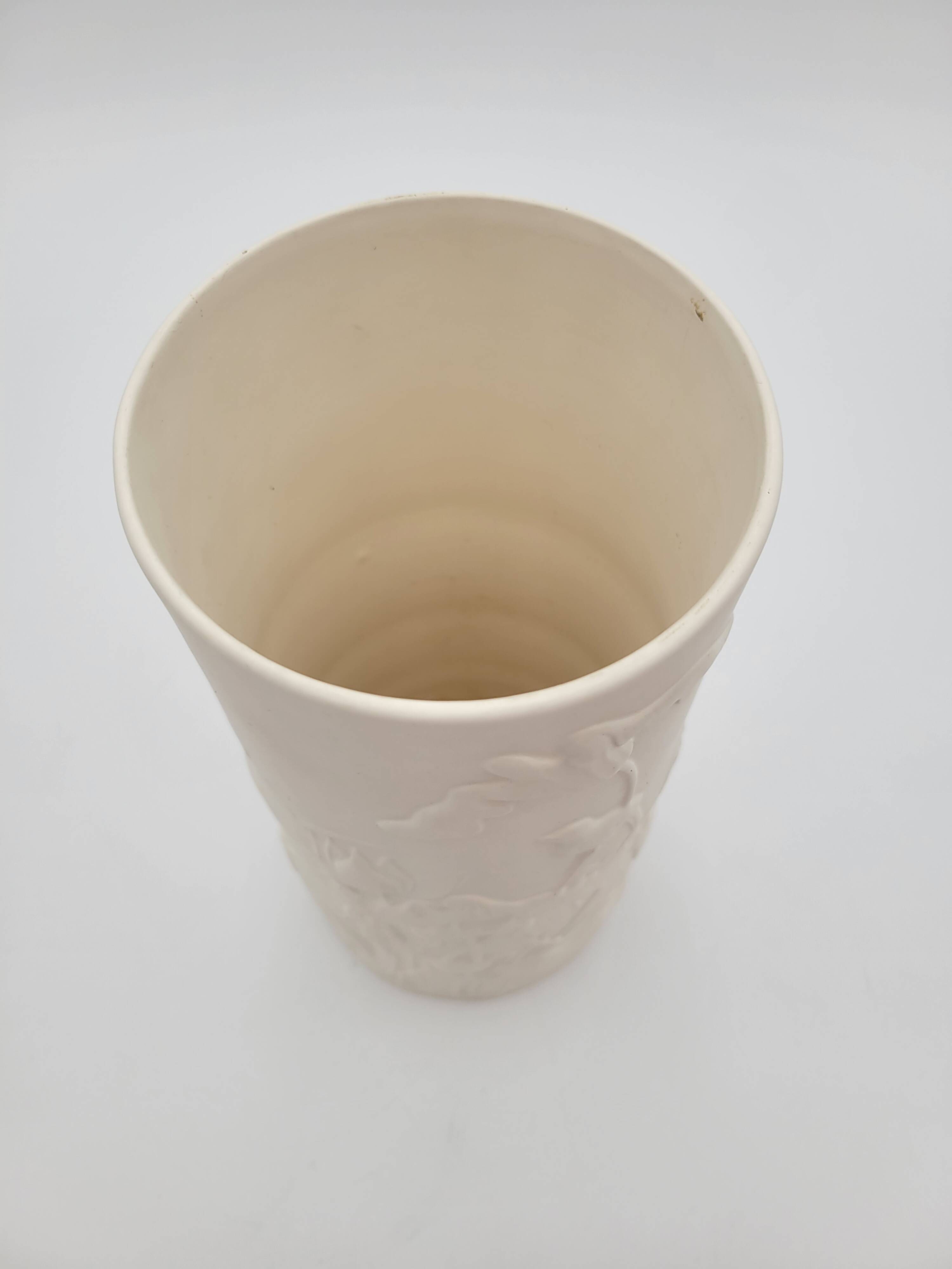 Gien matte porcelain vase