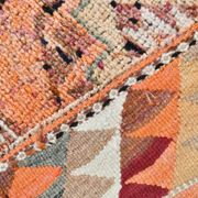 Soft Pink & Orange Rare Style Vintage Runner Rug, 91x359 Cm