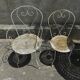 Salon de jardin en fer forge table et 2 fauteuils et 2 chaises