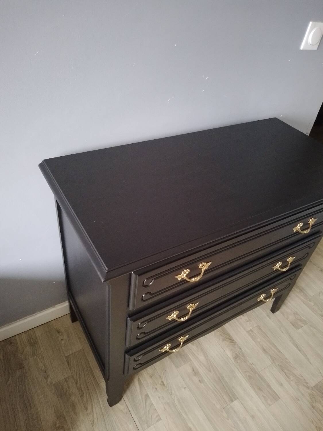 Restored chest in black