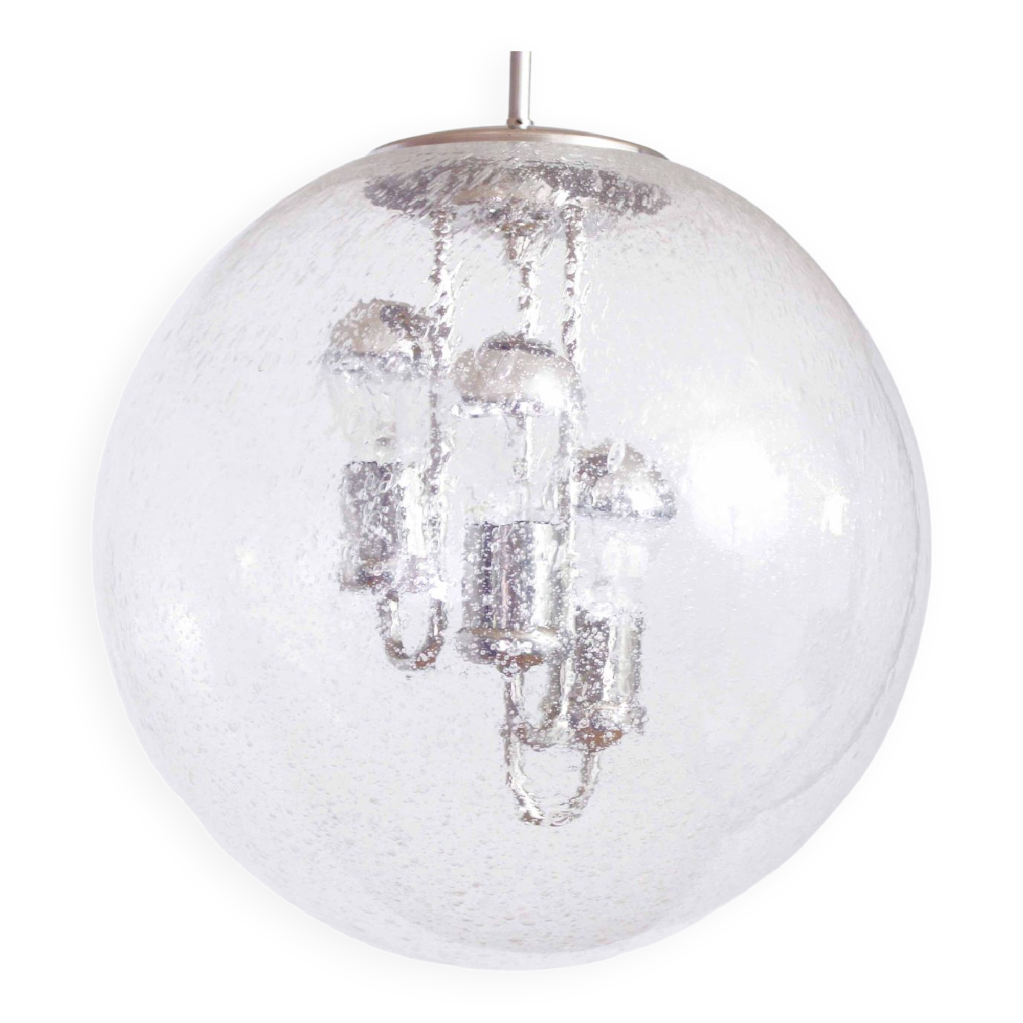 Suspension in glass and chrome metal BORN Leuchten
