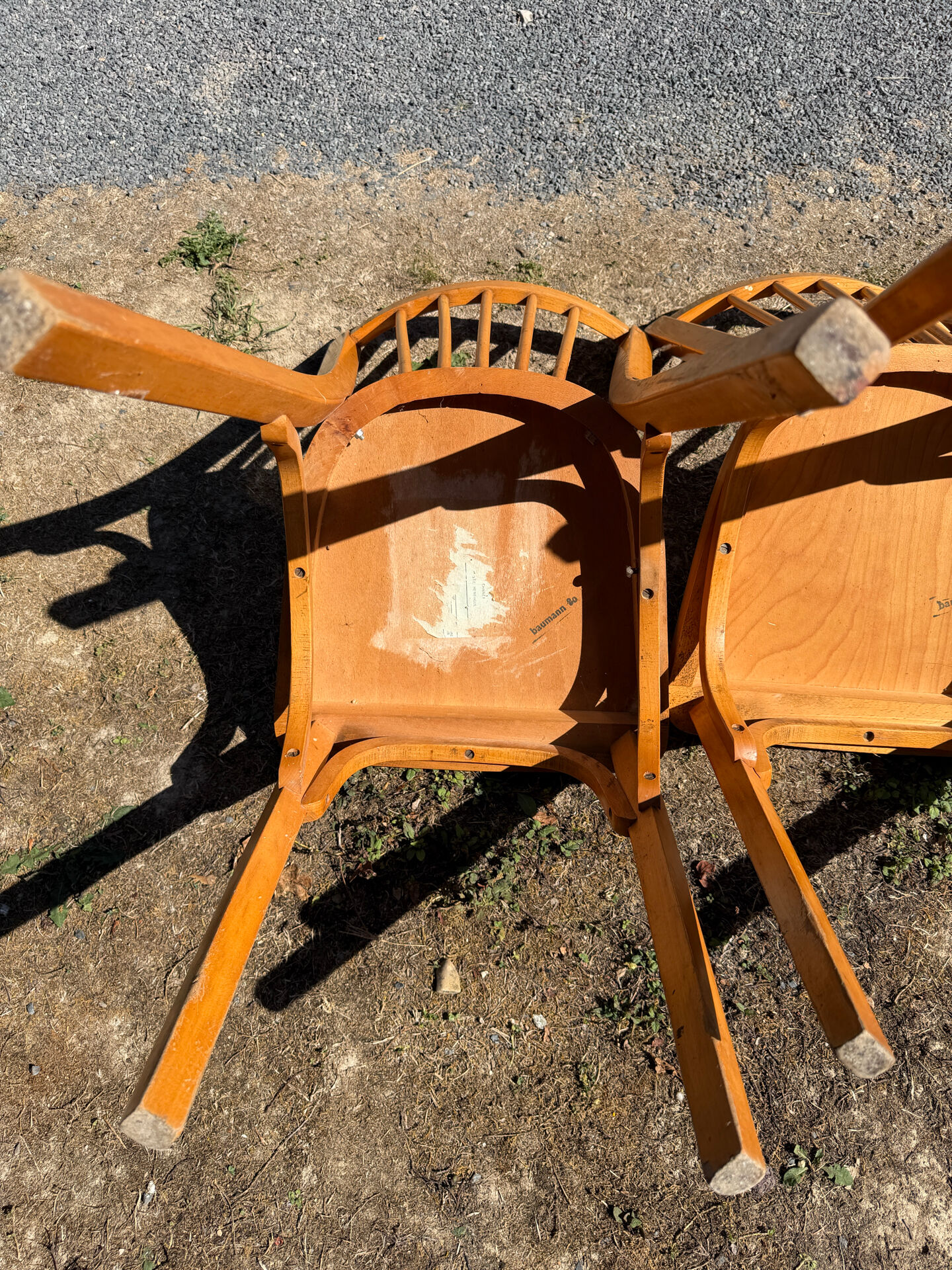Lot de 6 chaises vintage en bois – Baumann