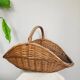 Wicker rattan log basket from the 1970s/80s