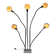 Lampadaire Hydra de Pierre Folie pour Jacques Charpentier