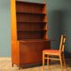 Bookcase/secretary with chair, 1960s set