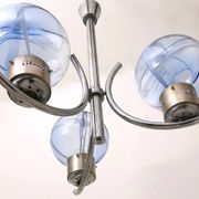 Light Blue Murano Glass Mod "Membrana" Chandelier by Toni Zuccheri