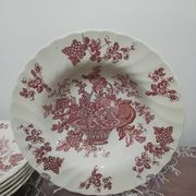 12 assiettes anglaises Stanffordshire modèle "Bountiful"