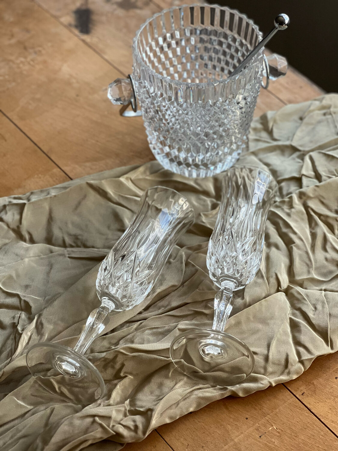 2 coupes à champagne RCR Royal Crystal Rock modèle Opéra