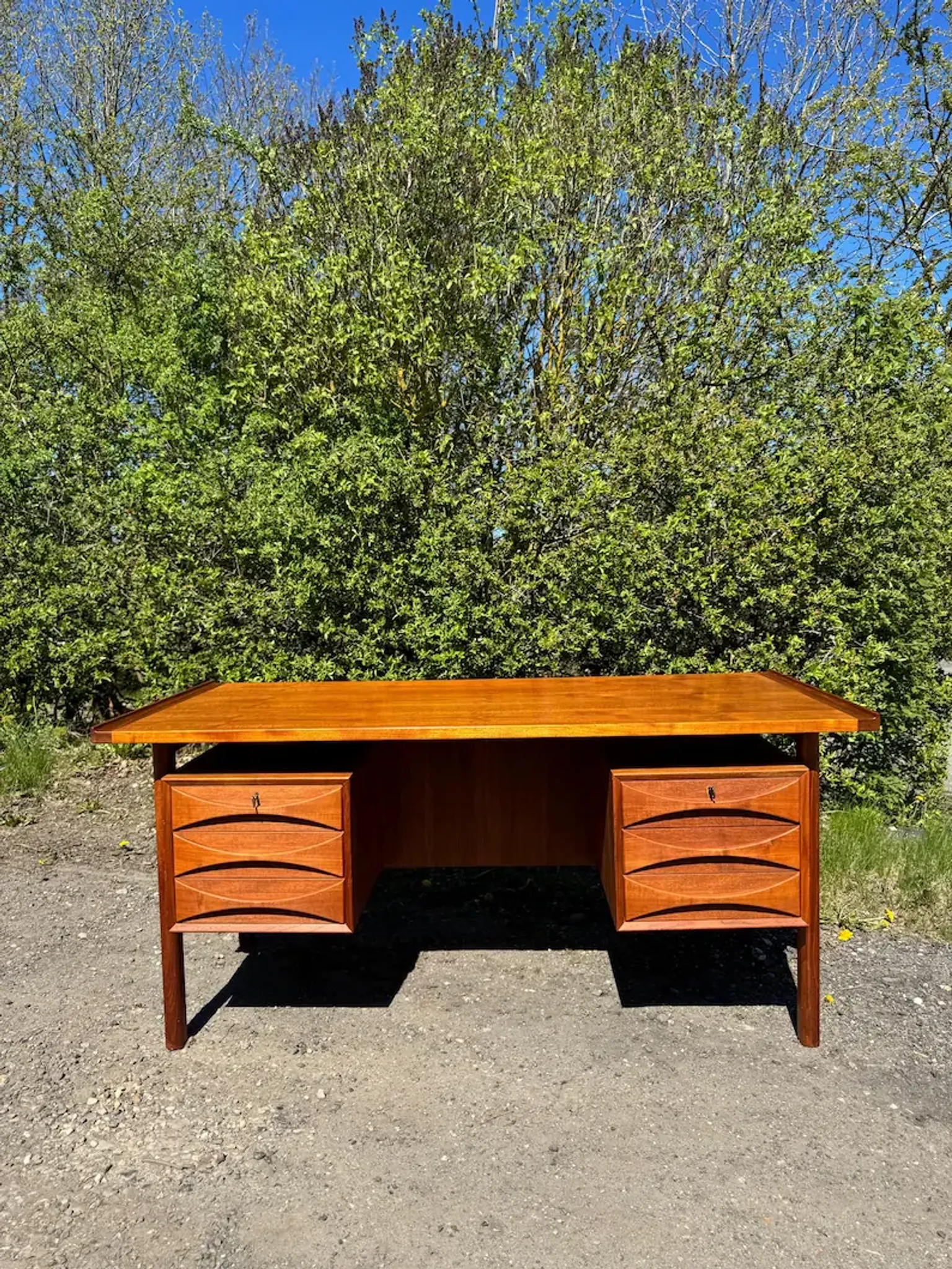 Vintage Teak Desk Attributed to Niels Clausen for NC Møbler, Denmark, 1960