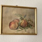 Pastel 1900, still life and glass frame