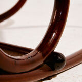 MK8961 Restored beech rocking chair by Gustav Siegel for Jacob & Josef Kohn