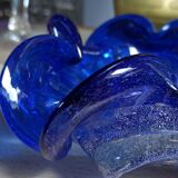 Vintage cobalt blue Murano ashtray