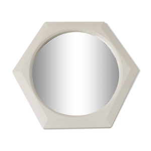 Miroir hexagonal vintage en plastique