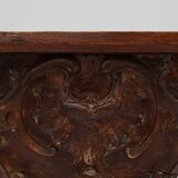 Antique wooden wall mounted carved console, France ca. 1850