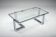 Table basse vintage en chrome et verre, années 1960