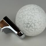 60s 70s Wall Lamp Globe Lamp Chrome & Glass German Space Age Design