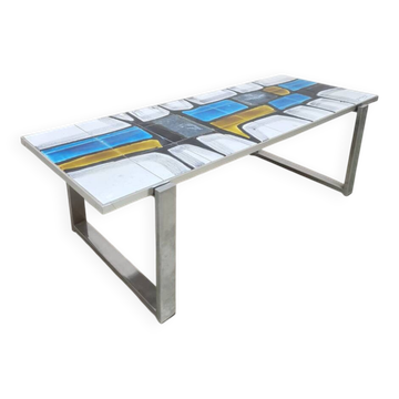 Table basse en céramique Denisco, 1960