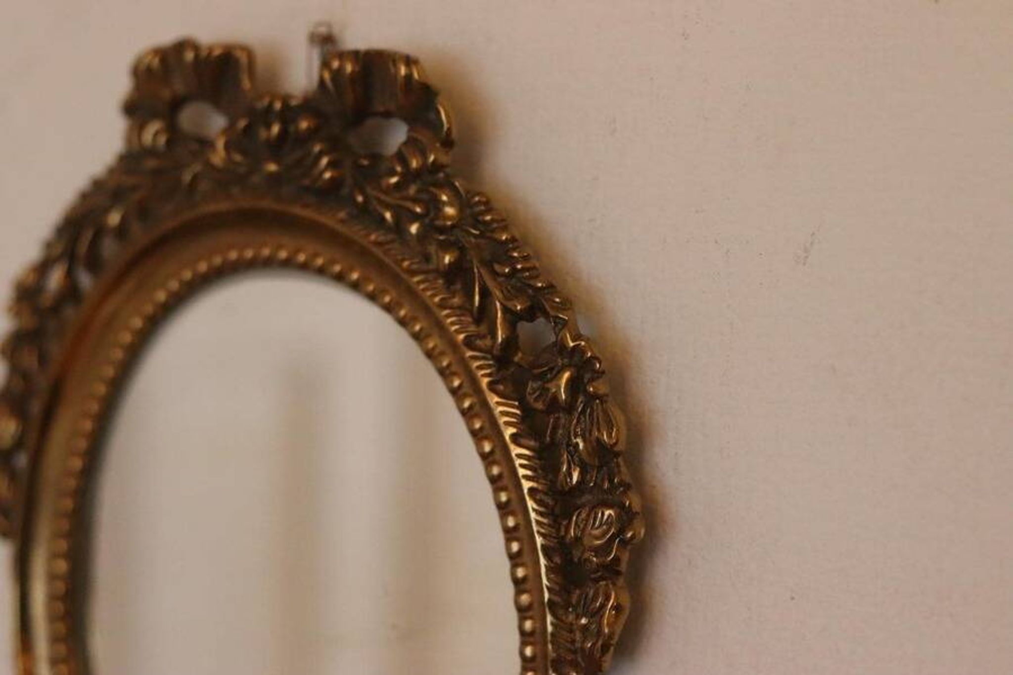 Pair of Swedish brass sconces with mirror