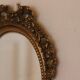 Pair of Swedish brass sconces with mirror