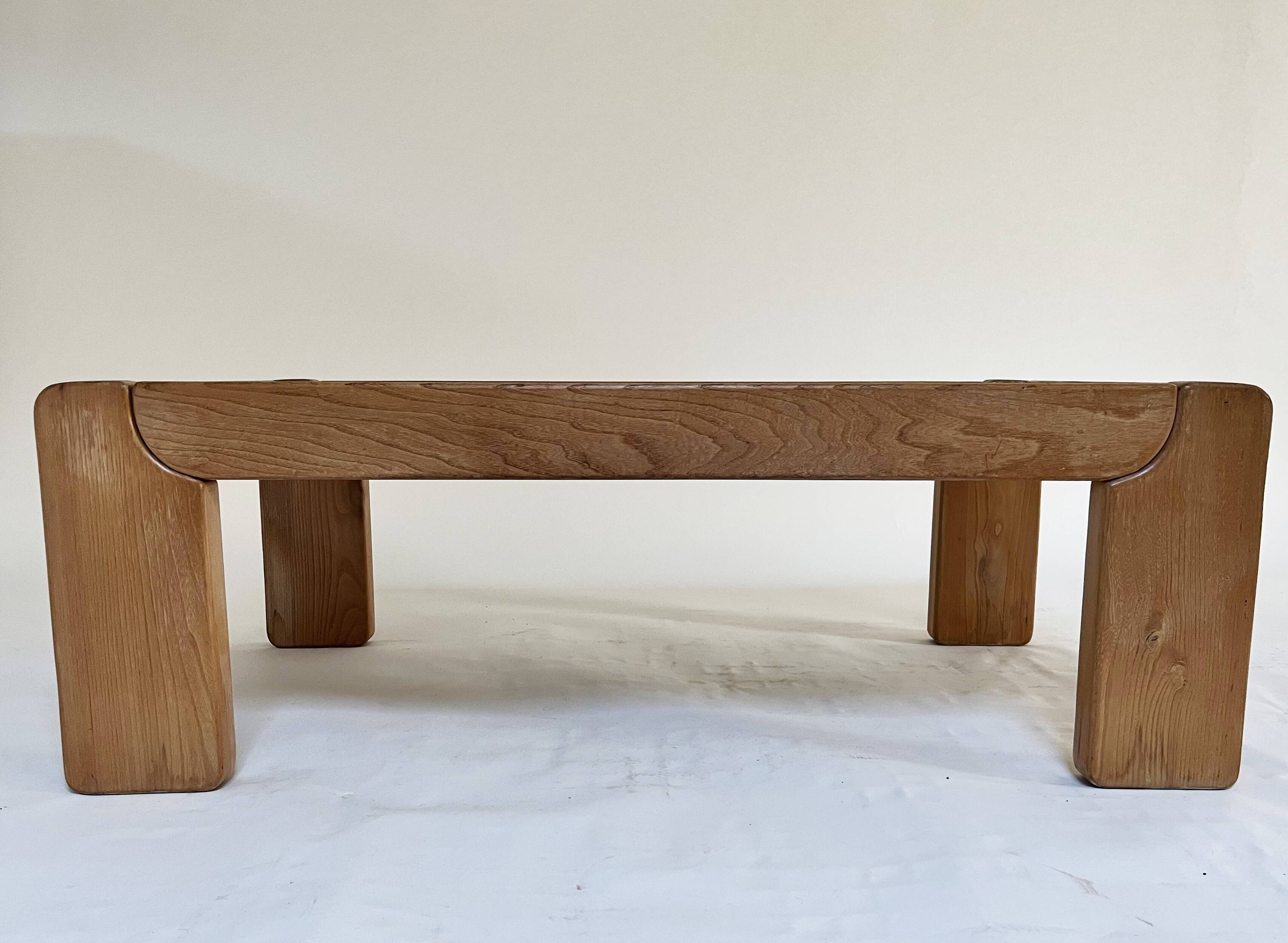 Solid elm coffee table - Maison Regain