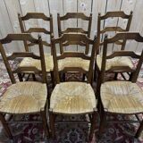 Série de chaises paillées salle à manger