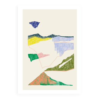 Abstract landscape - illustration a3