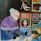 Lithographie "kiosque à montmartre" signed and numbered