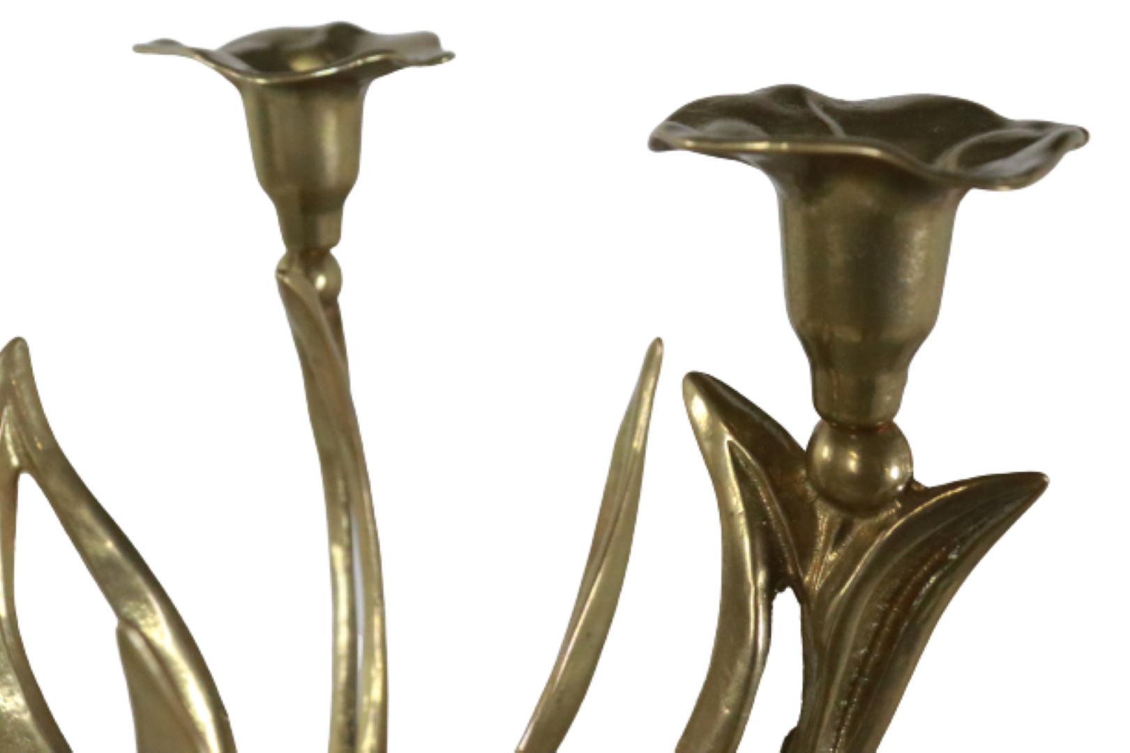 Brass cande holder flowers
